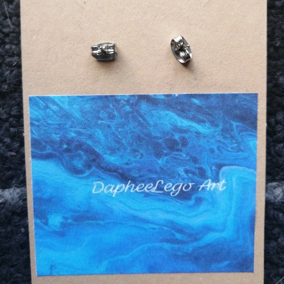 🟡 Yellow and Black Earrings ⚫ - Picture 2 of 2